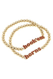 Texas Longhorns Slogan Ball Bead Bracelet
