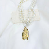 Our Lady of Guadalupe Pearl Necklace (gold)