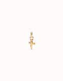 Nail Cross Shaped Charm (gold or silver)