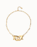 Necklace with large interlocking snap hook