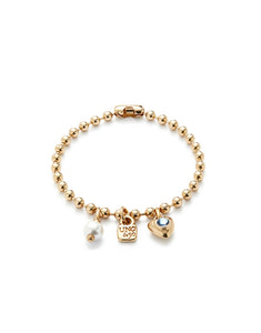 Simple ball chain with charms (gold)