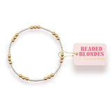 ILY Bracelet (silver w/gold)
