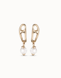 Pearl & Match earrings, gold
