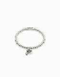 Heart Bracelet with Black Crystal (Silver/Black)