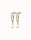 Pearl & Match earrings, gold