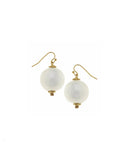 Cotton Pearl Drop Earrings (gold or silver)