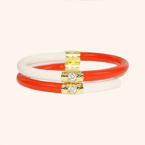Coral/Ivory Yin & Yang All Weather Bangles