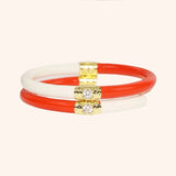 Coral/Ivory Yin & Yang All Weather Bangles