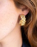 Braided Hoops, gold