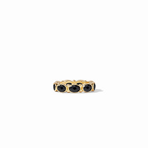 Mykonos Ring, Obsidian Black, gold