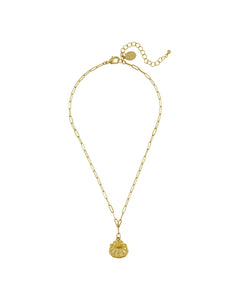 Scallop Paperclip Necklace