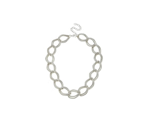 Double Loop Chain necklace, silver