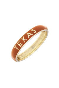Texas Longhorns Sculpted Enamel Hinge Bangle