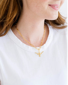 Longhorn Medium Paperclip Necklace