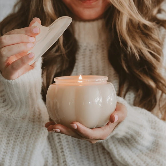 Warm and Cozy Soy Candle - 20oz Pumpkin Jar