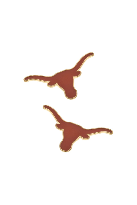 Texas Longhorns Enamel Logo Stud Earrings