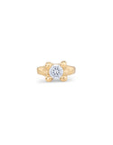 Anima Ring with white Cubic Zirconia, gold