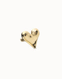 Maxi ring with heart shape, gold