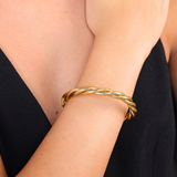 Aura Twist All Weather Bangle (gold)