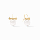 Bamboo Pearl Earrings, Pearl