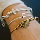 Angel Wing Expandable Bangle