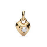 Charm with crystal (color options) (gold or silver)