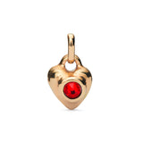 Charm with crystal (color options) (gold or silver)