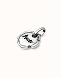Charm with word Amor (Love) (gold or silver)