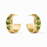 Dolce Stone Hoop, Iridescent Palmetto Green