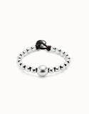 Silver bracelet with silver bead
