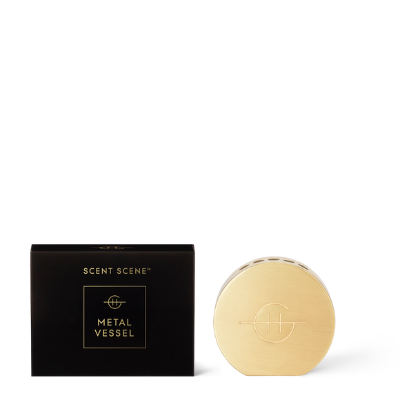Scent Scene Metal Vessel - Gold Vessel in Black Box