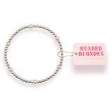 Madi Pearl Beaded Bracelet, 6.75" (gold or silver)