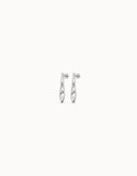 Leaf Me Alone Earrings, Silver