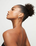 Drop earrings with multicolor crystals (gold)