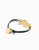 Bracelet with 3 central beads (gold or silver)