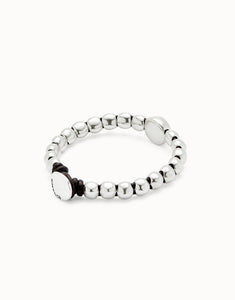 Silver bracelet with silver bead