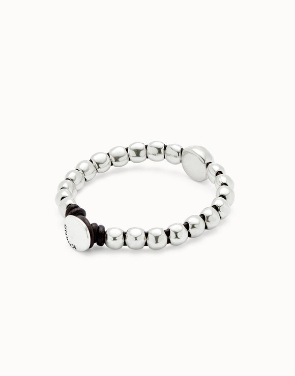 Silver bracelet with silver bead
