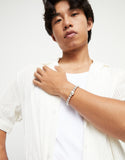 Silver bracelet with silver bead