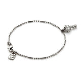 Bracelet with key charm (gold or silver)