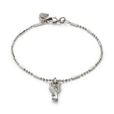 Bracelet with key charm (gold or silver)