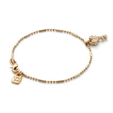Bracelet with key charm (gold or silver)