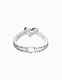 Double elastic bracelet with heart detail