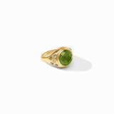Rainbow Statement Ring, Iridescent Palmetto Green, gold