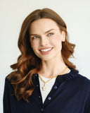 Small Mother of Pearl Cross Jane Necklace, gold