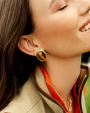 Caroline Studs (Tiger's Eye)