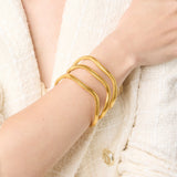 Wave Bangle, gold
