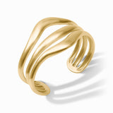 Wave Cuff, gold