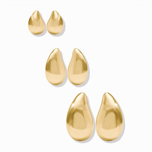 Wave Earrings, gold