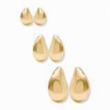 Wave Earrings, gold