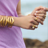 Wave Cuff, gold